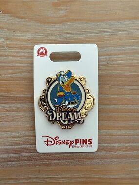 Disney Donald Duck Decorative Gold and Blue Enamel Pin